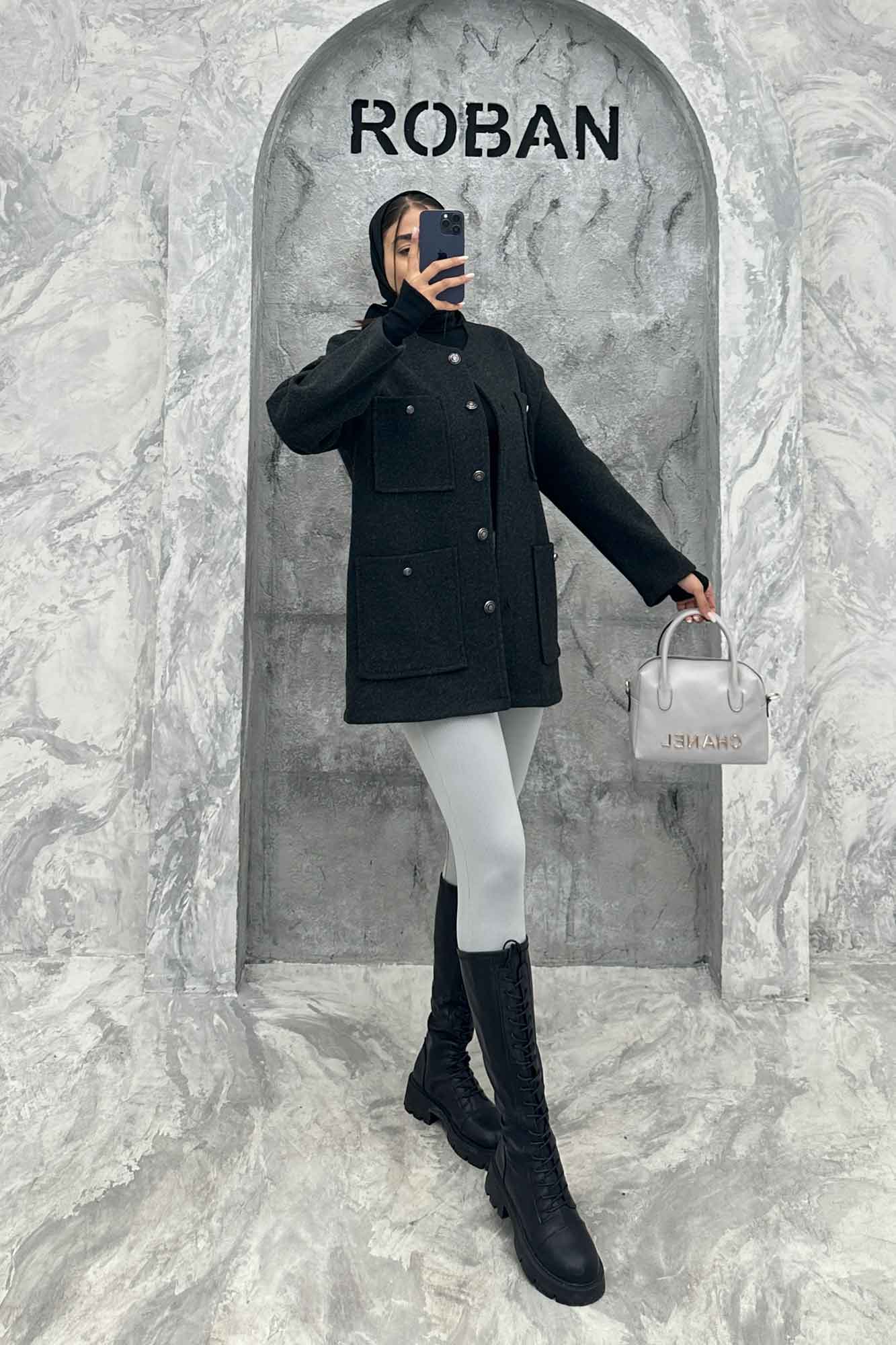 کت فوتر یقه گرد HUBRA