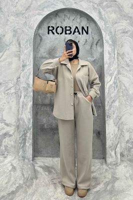 ست پالتو و شلوار تک جیب روناک