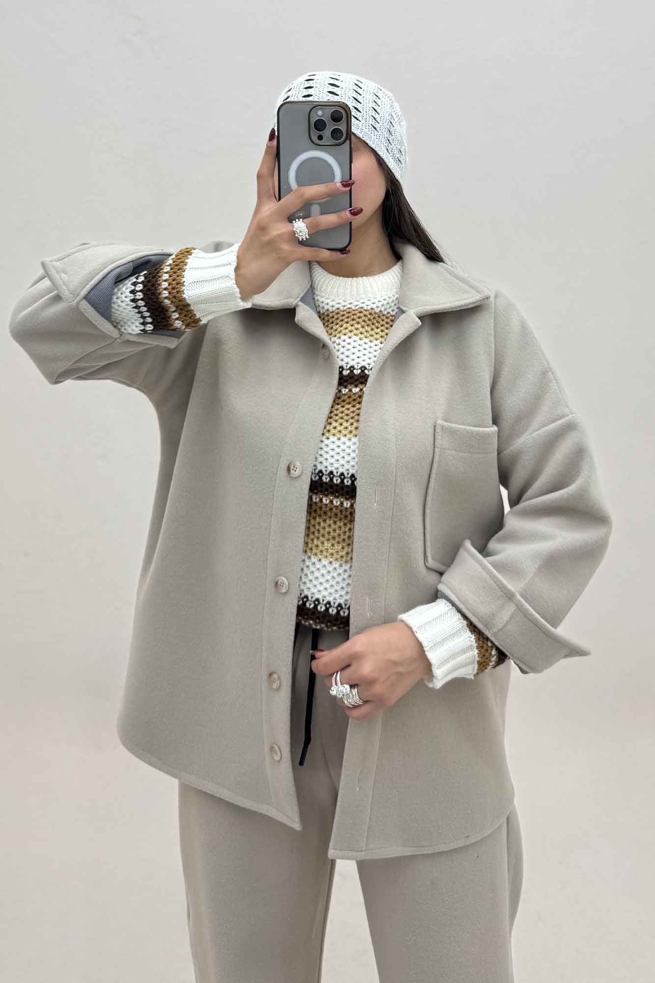 ست پالتو و شلوار تک جیب روناک