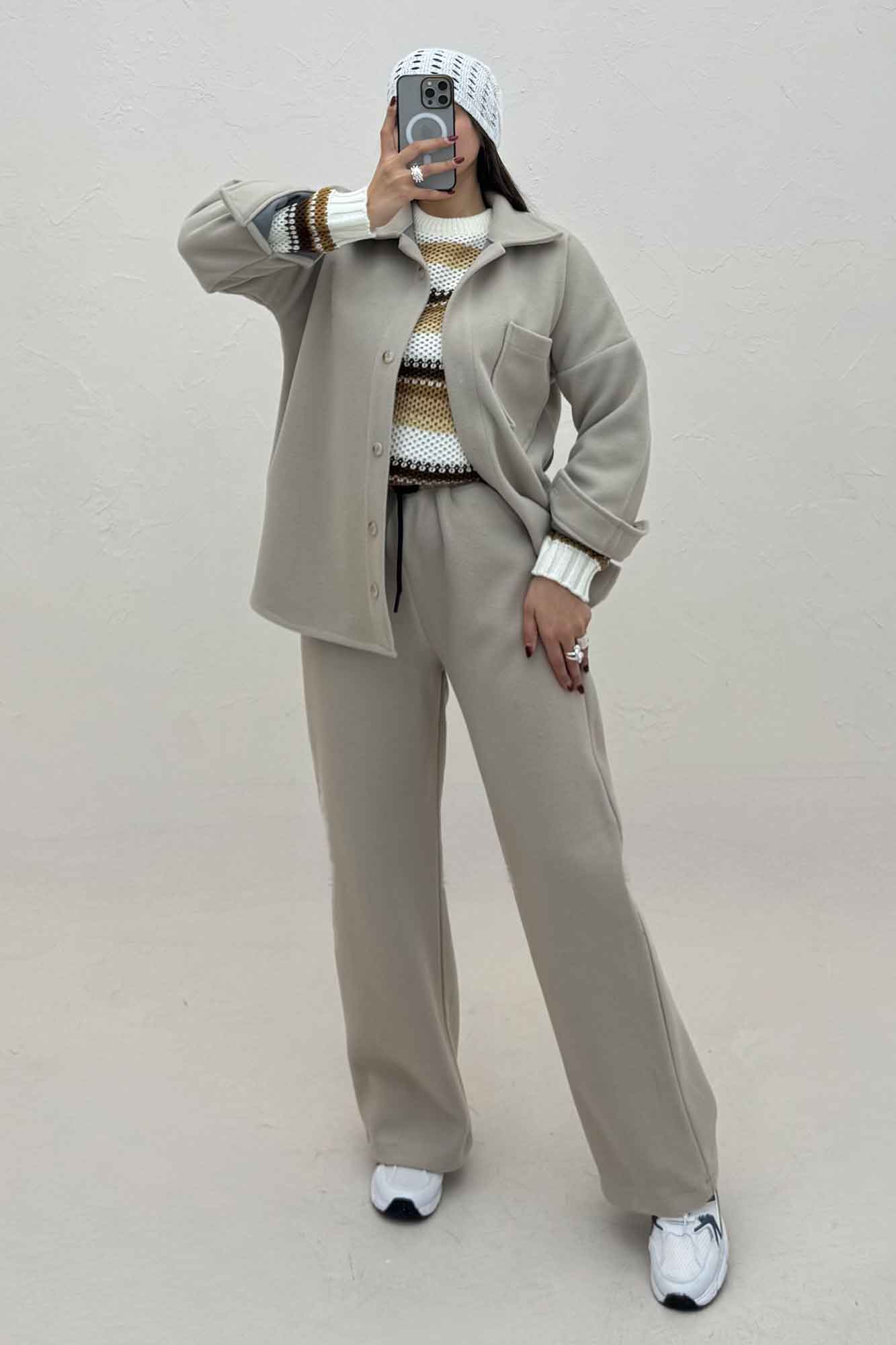 ست پالتو و شلوار تک جیب روناک