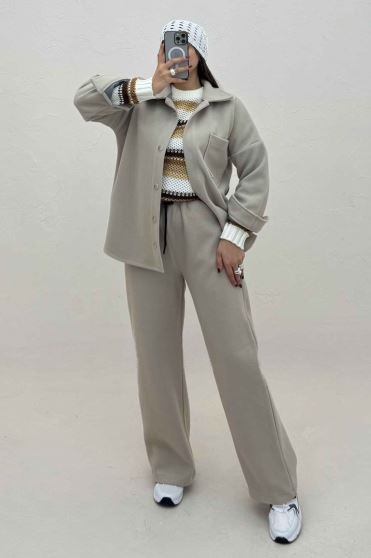 ست پالتو و شلوار تک جیب روناک