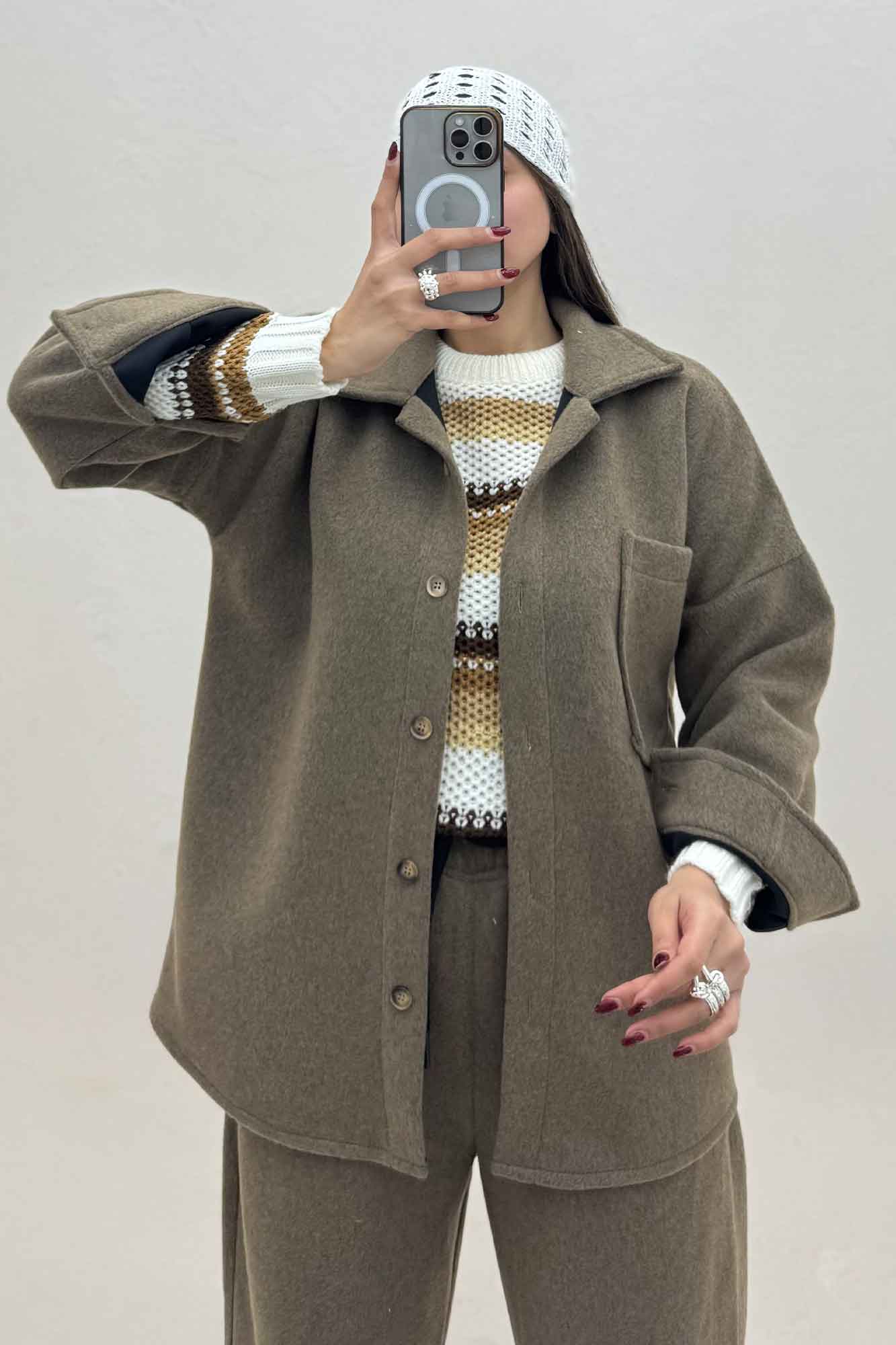 ست پالتو و شلوار تک جیب روناک