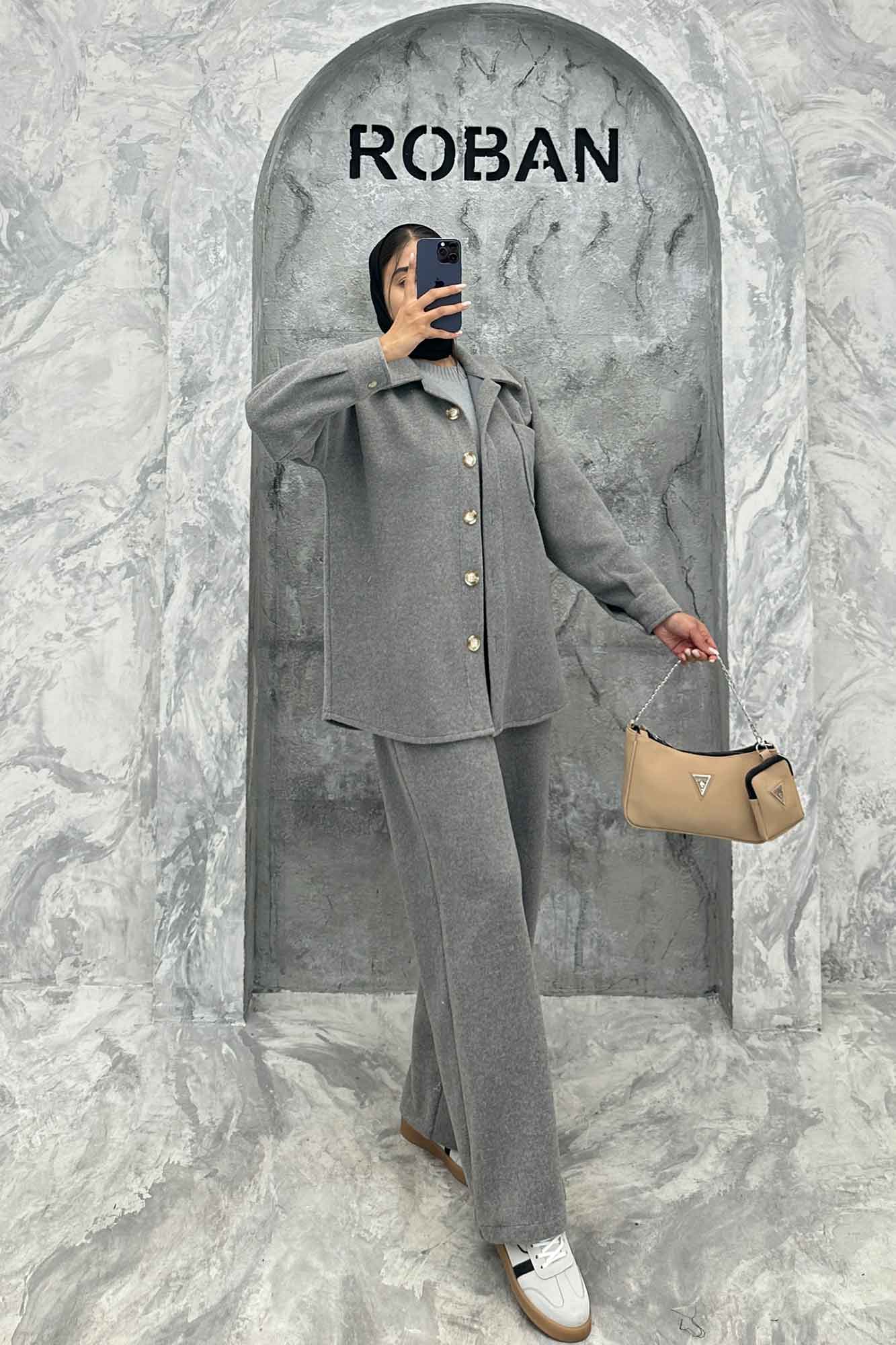 ست پالتو و شلوار تک جیب روناک