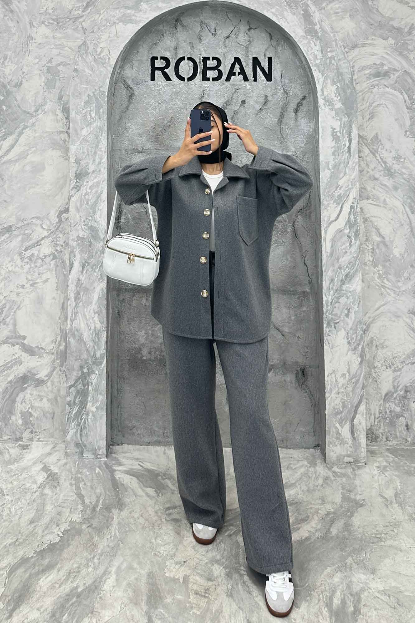 ست پالتو و شلوار تک جیب روناک