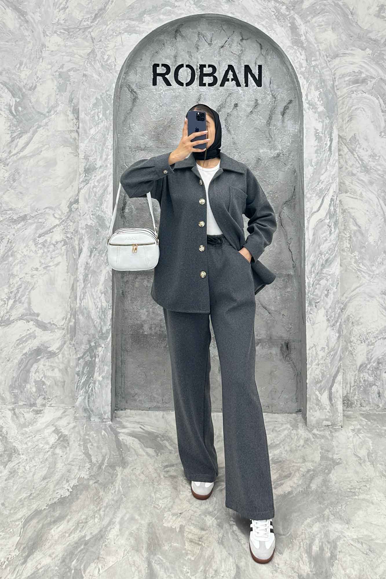 ست پالتو و شلوار تک جیب روناک