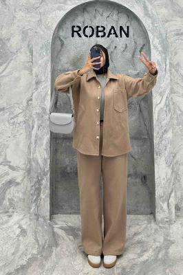 ست پالتو و شلوار تک جیب روناک