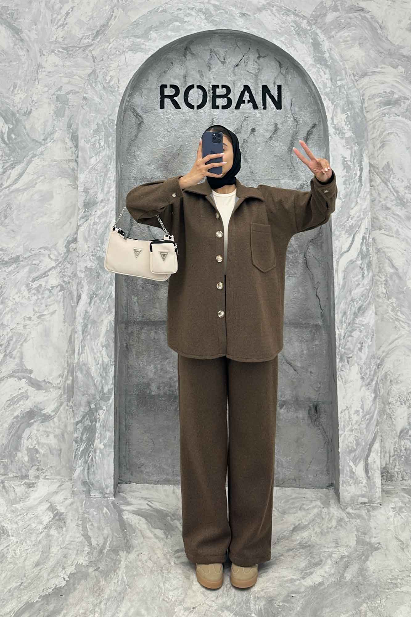 ست پالتو و شلوار تک جیب روناک