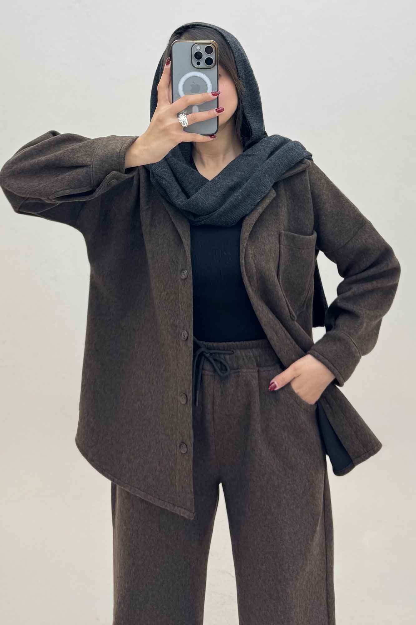 ست پالتو و شلوار تک جیب روناک