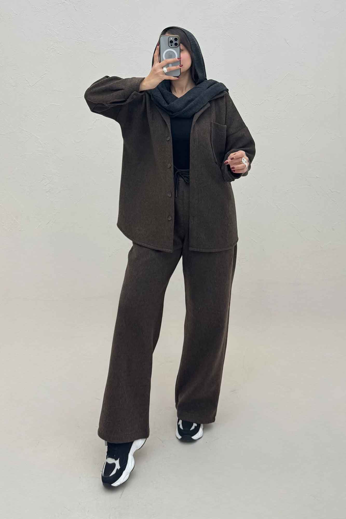 ست پالتو و شلوار تک جیب روناک