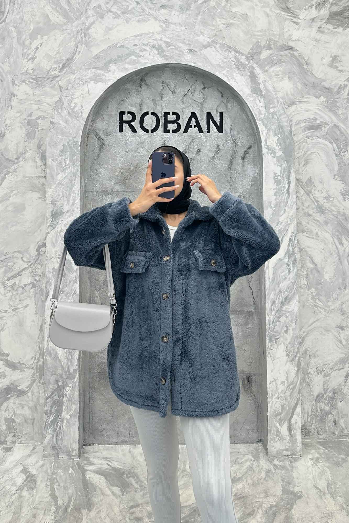 مانتو کوتاه تدی جلو دکمه