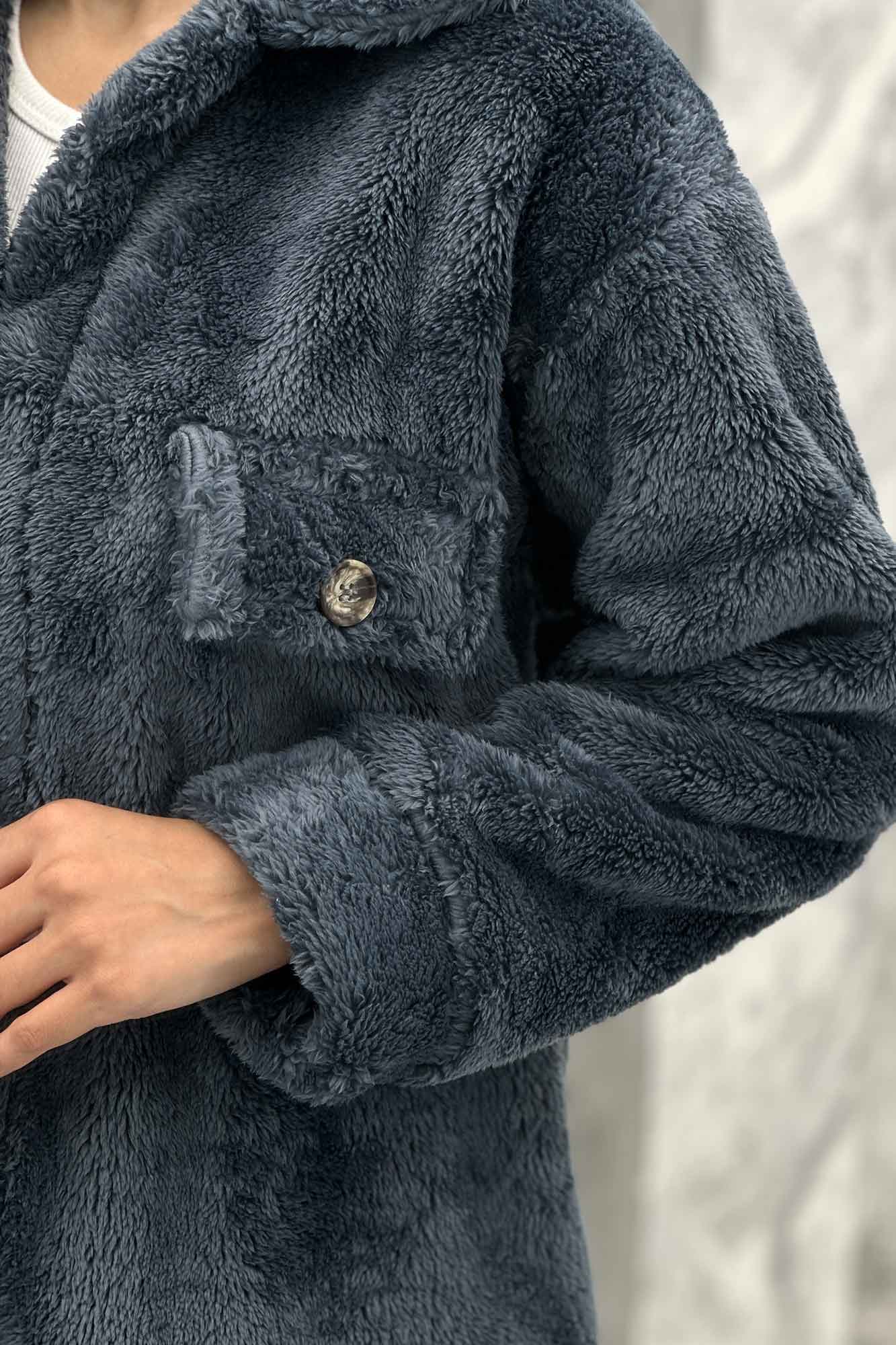 مانتو کوتاه تدی جلو دکمه