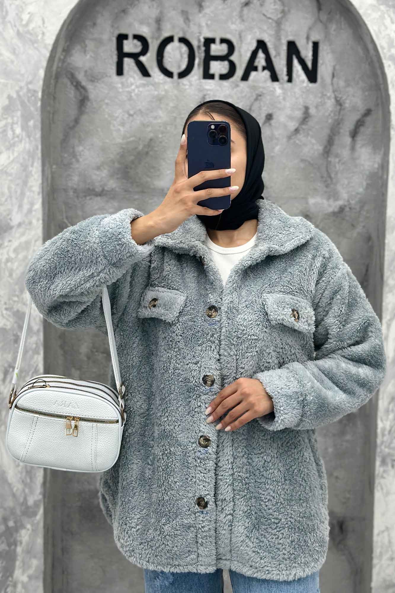 مانتو کوتاه تدی جلو دکمه