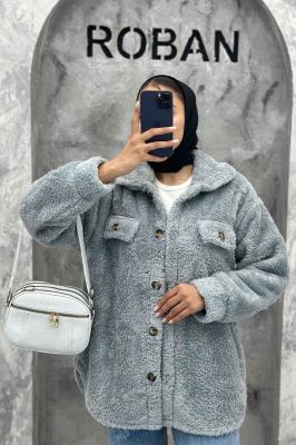 مانتو کوتاه تدی جلو دکمه