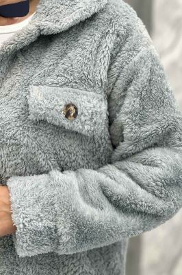 مانتو کوتاه تدی جلو دکمه