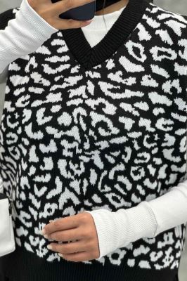 ست وست و شلوار پلنگی بافت