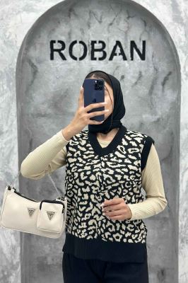 ست وست و شلوار پلنگی بافت