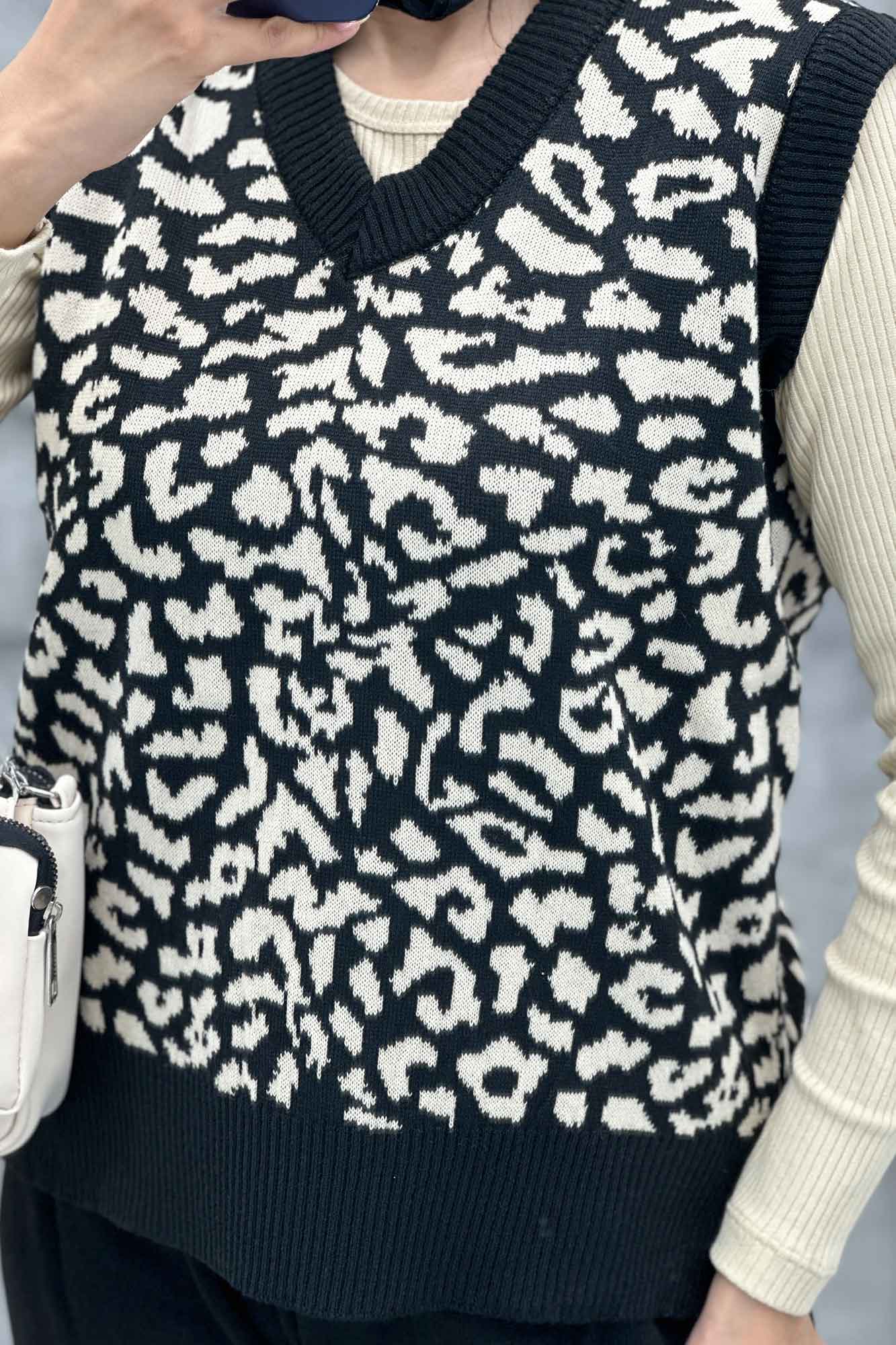 ست وست و شلوار پلنگی بافت