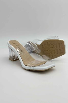 صندل پاشنه بلند طلقی شیشه ای