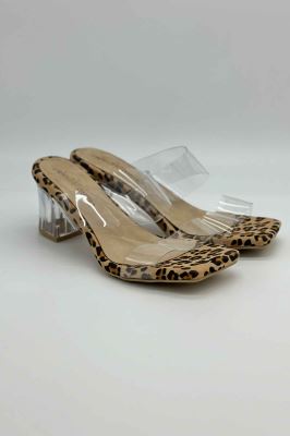 صندل پاشنه بلند طلقی شیشه ای