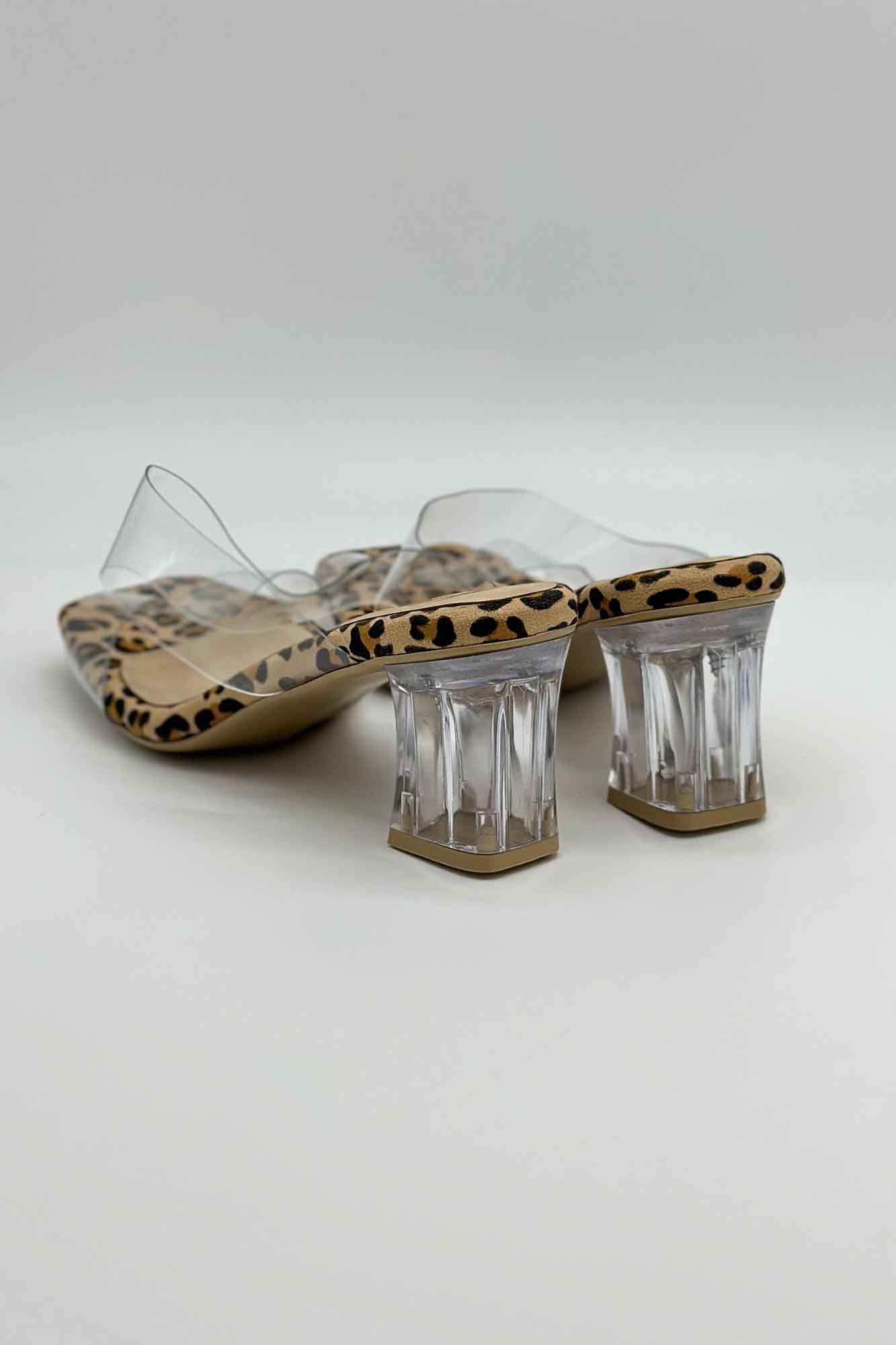 صندل پاشنه بلند طلقی شیشه ای