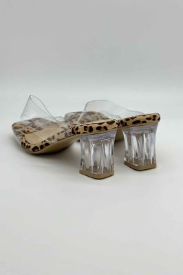 صندل پاشنه بلند طلقی شیشه ای