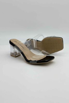 صندل پاشنه بلند طلقی شیشه ای