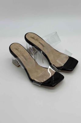 صندل پاشنه بلند طلقی شیشه ای