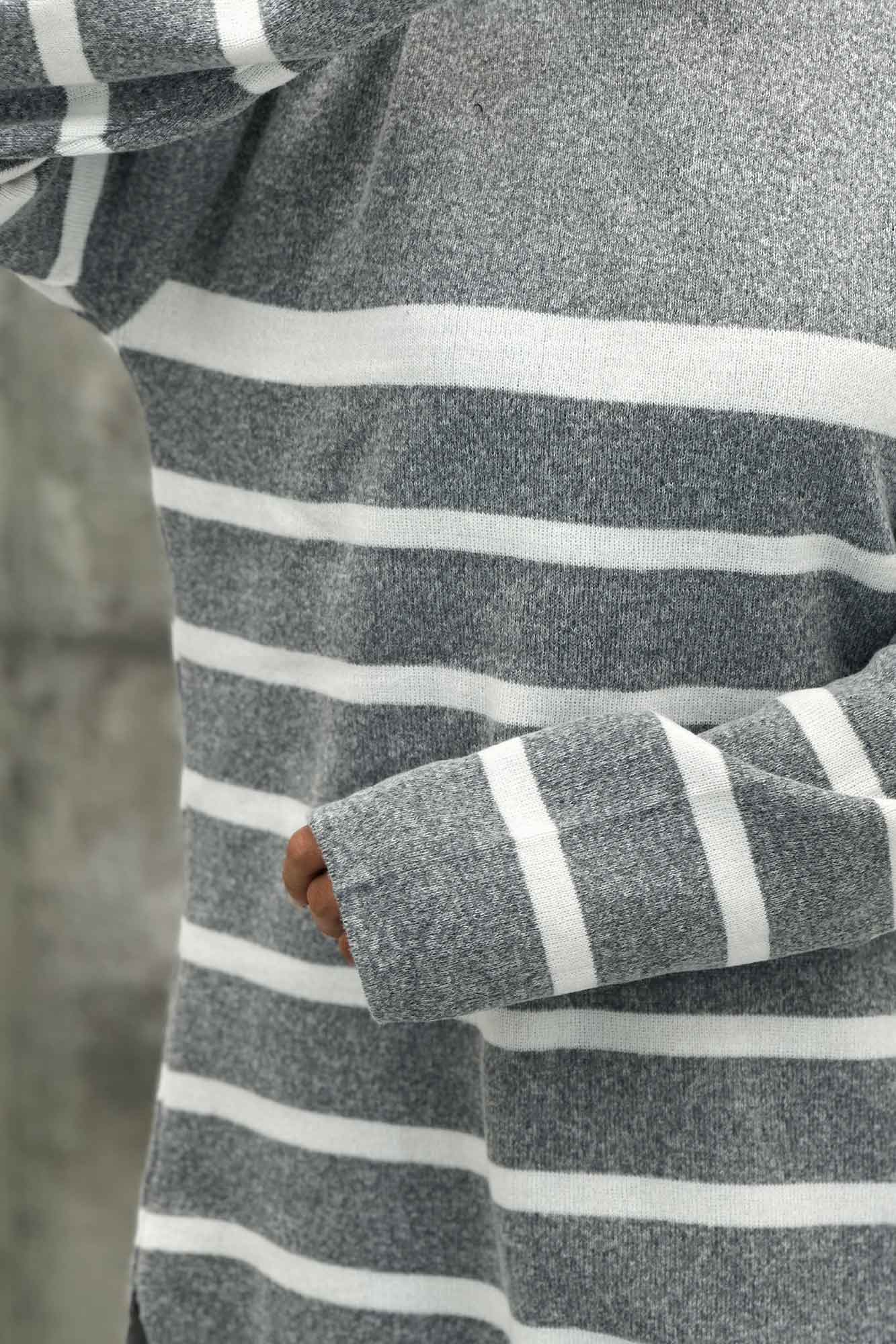 ست دورس و شلوار یقه گرد راه راه بافت