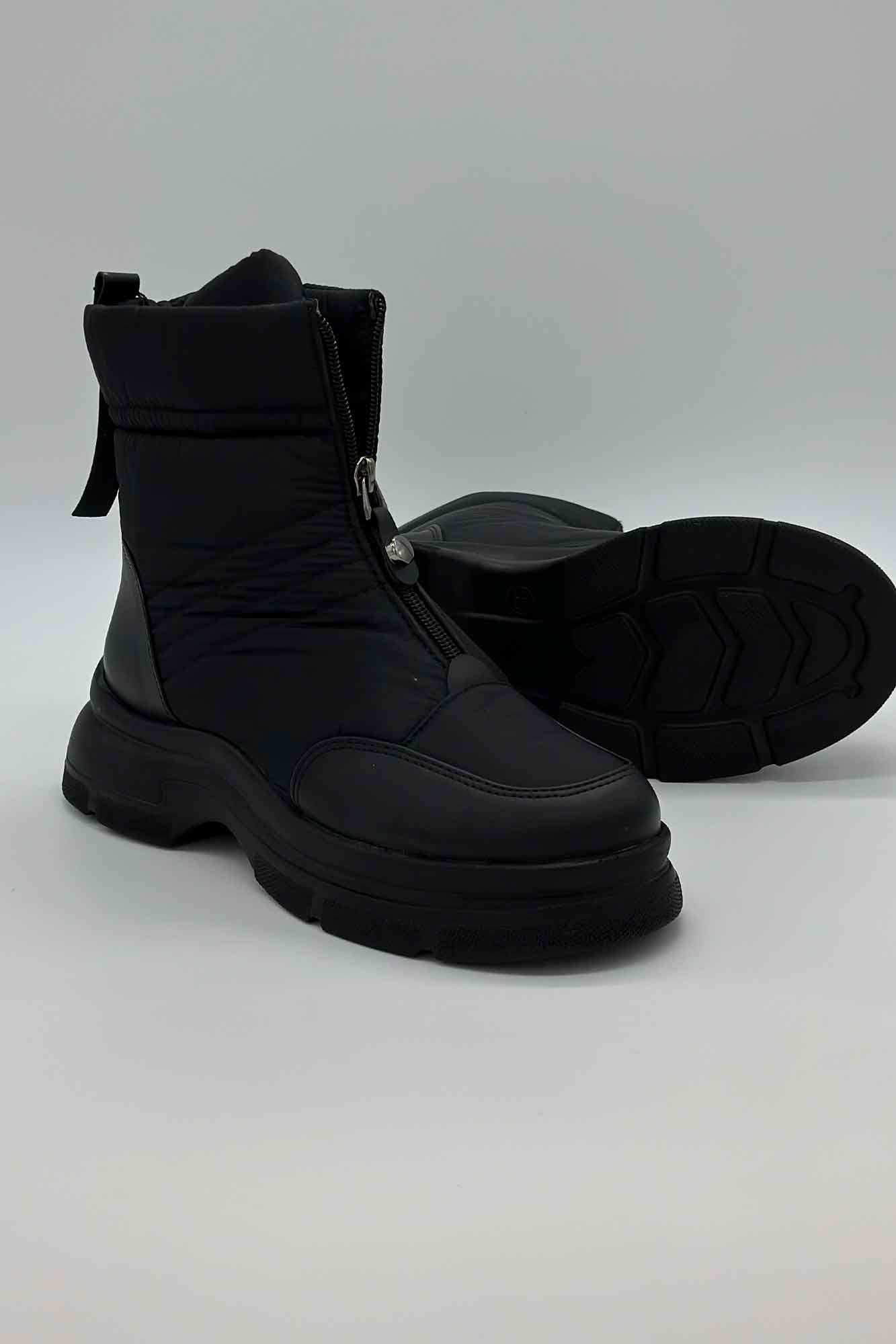 بوت کوتاه کاپشنی وسط زیپ