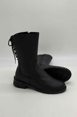 نیم بوت چرم پشت بندی