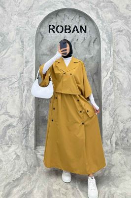 ست کت و دامن خفاشی دکمه زاماک داکرون