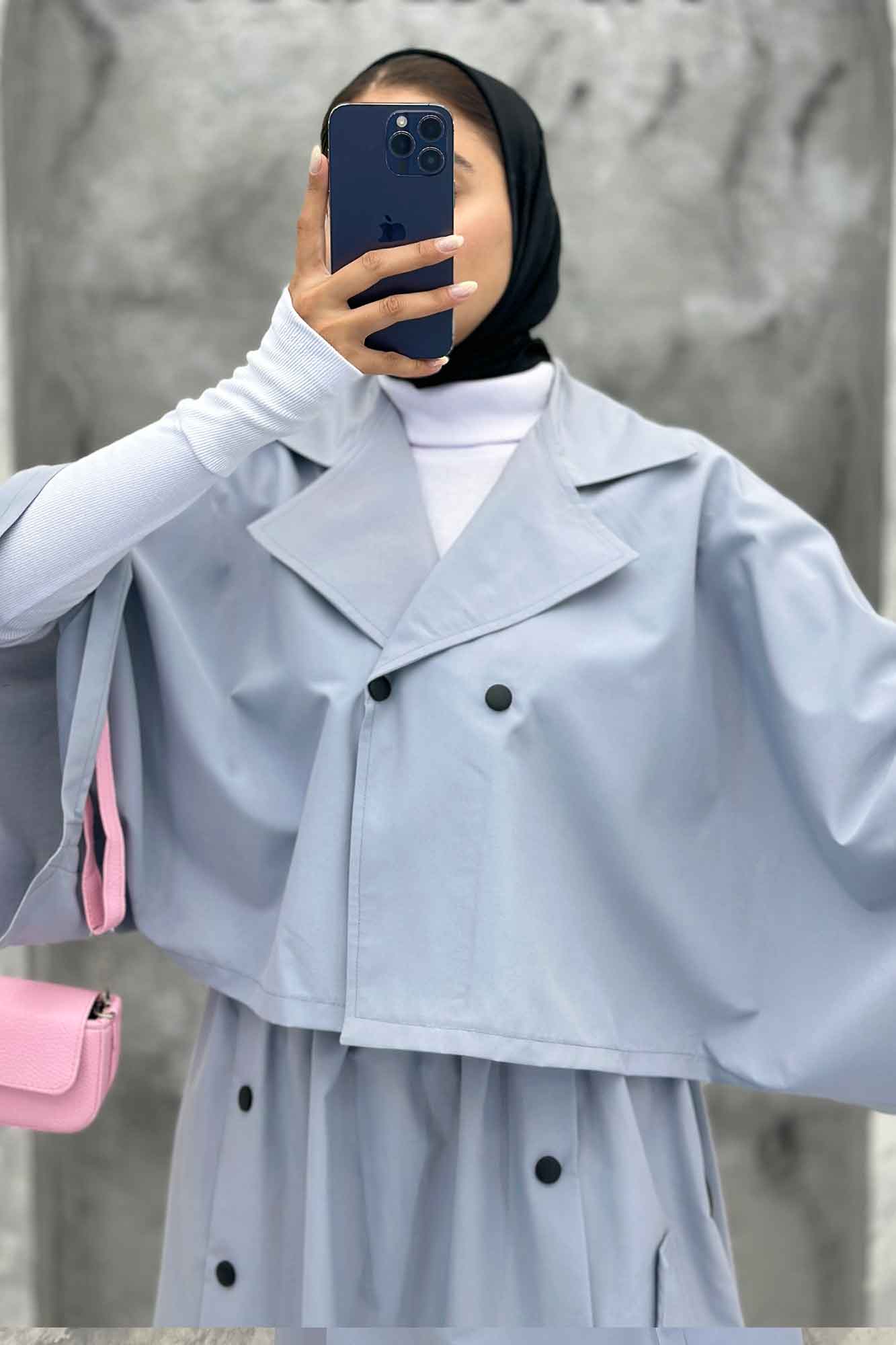 ست کت و دامن خفاشی دکمه زاماک داکرون