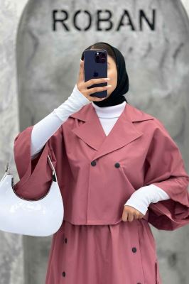 ست کت و دامن خفاشی دکمه زاماک داکرون