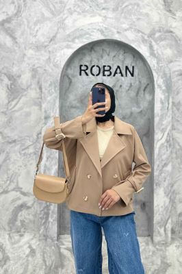 کت یقه انگلیسی آستین سگک پرادا