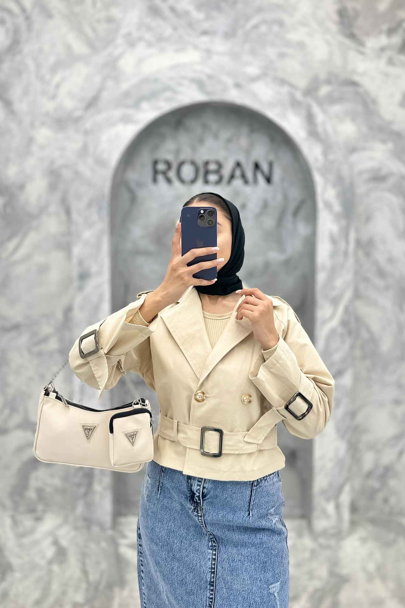 کت آستین سگک کمربنددار کتان زارا FICO