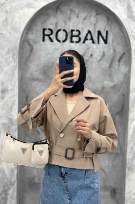 کت آستین سگک کمربنددار کتان زارا FICO