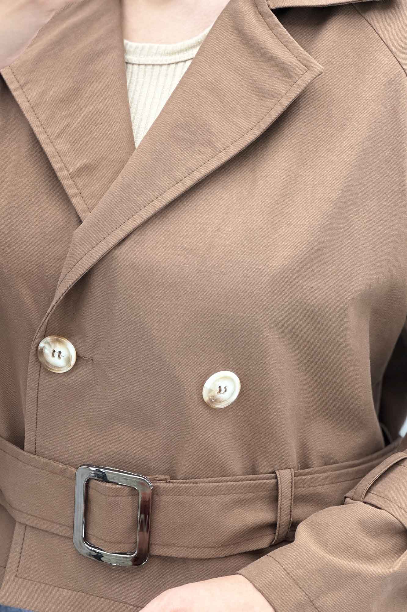 کت آستین سگک کمربنددار کتان زارا FICO