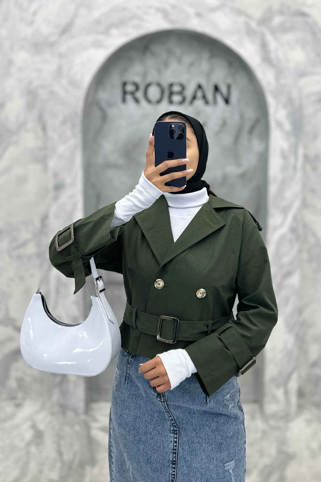 کت آستین سگک کمربنددار کتان زارا FICO