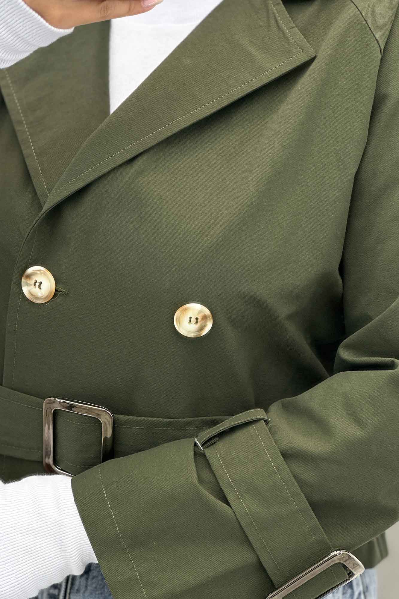 کت آستین سگک کمربنددار کتان زارا FICO