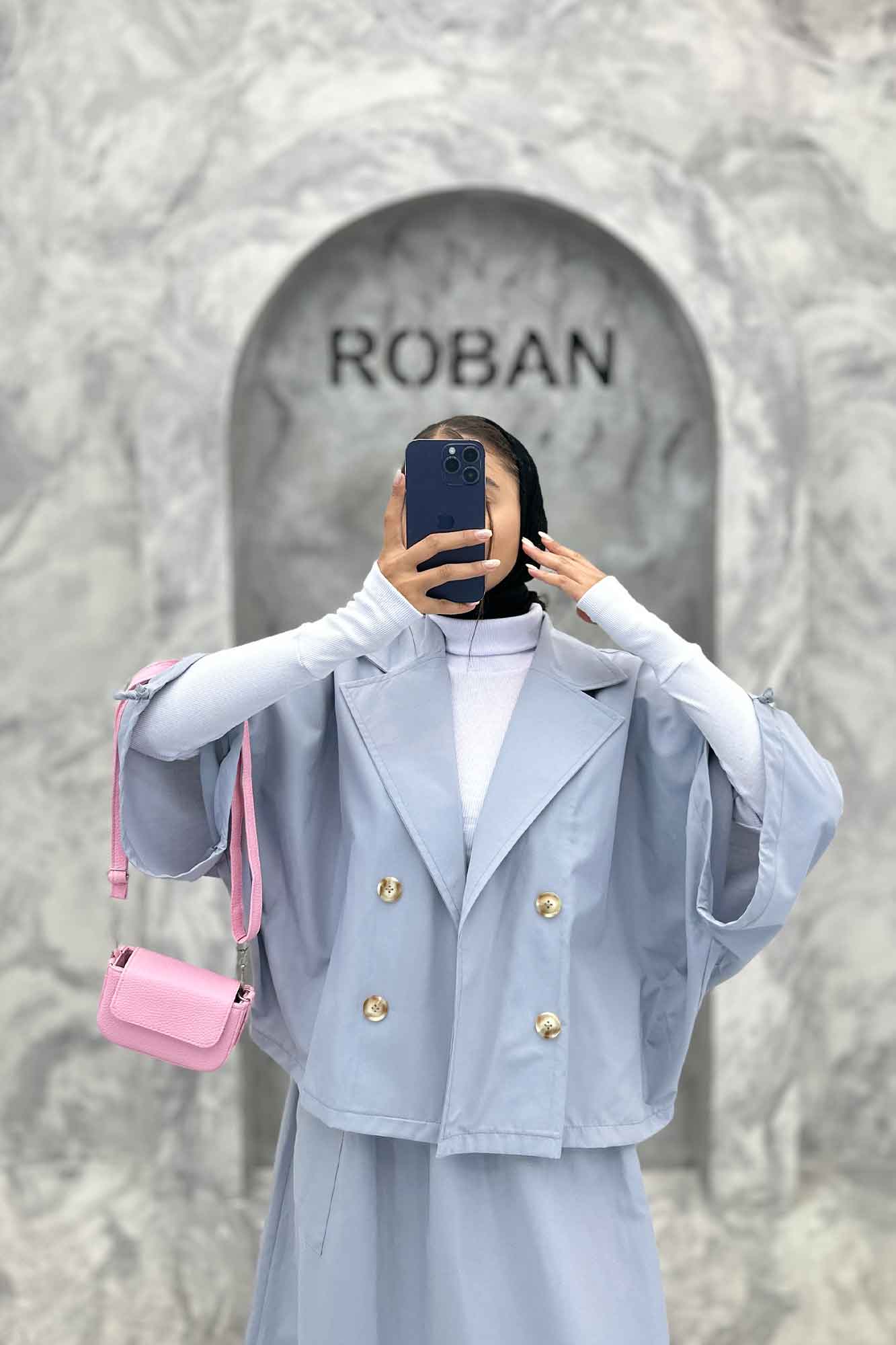 ست کت و دامن داکرون خفاشی آستین گت EDGAR