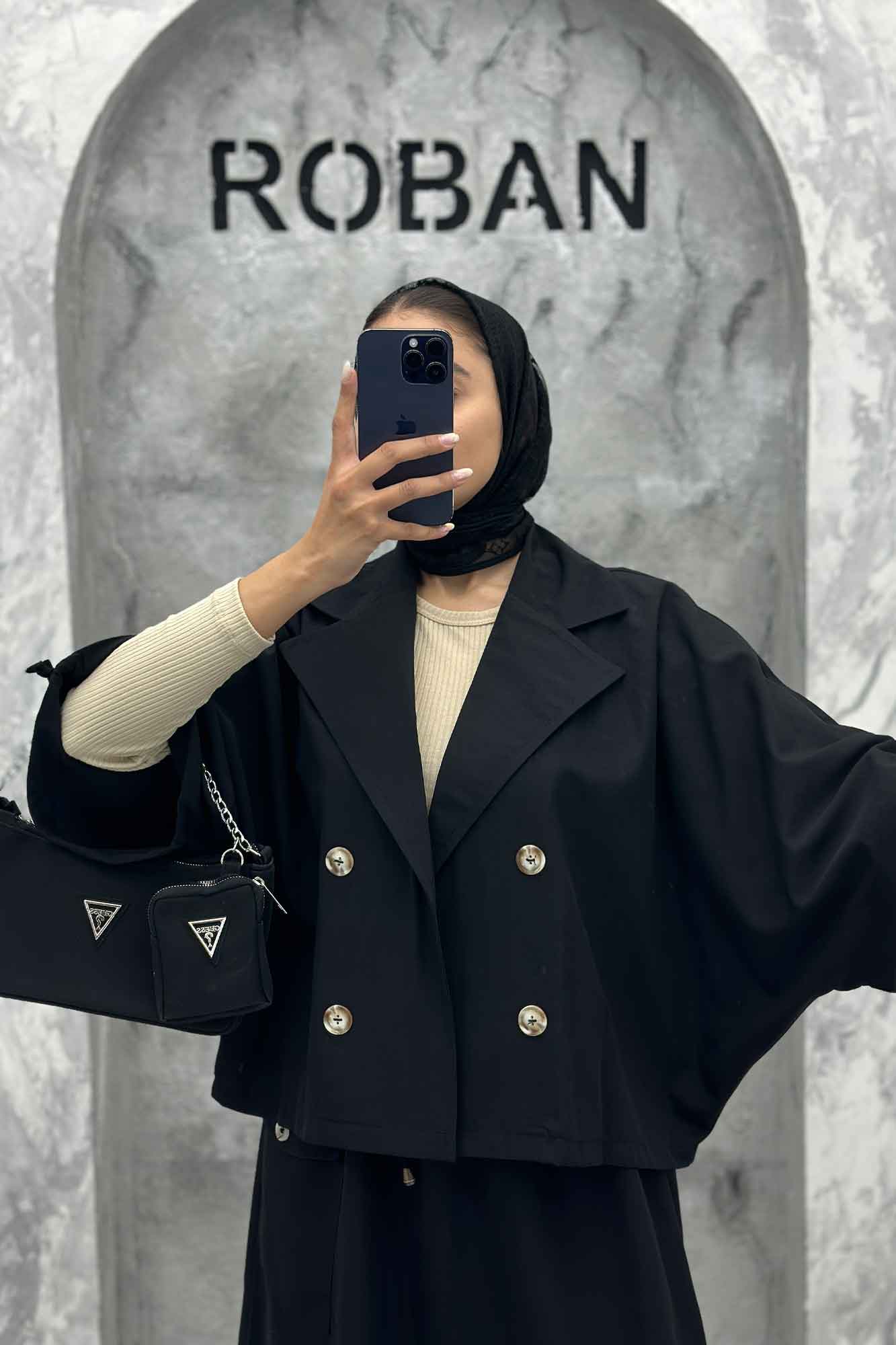 ست کت و دامن داکرون خفاشی آستین گت EDGAR