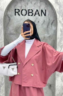 ست کت و دامن داکرون خفاشی آستین گت EDGAR