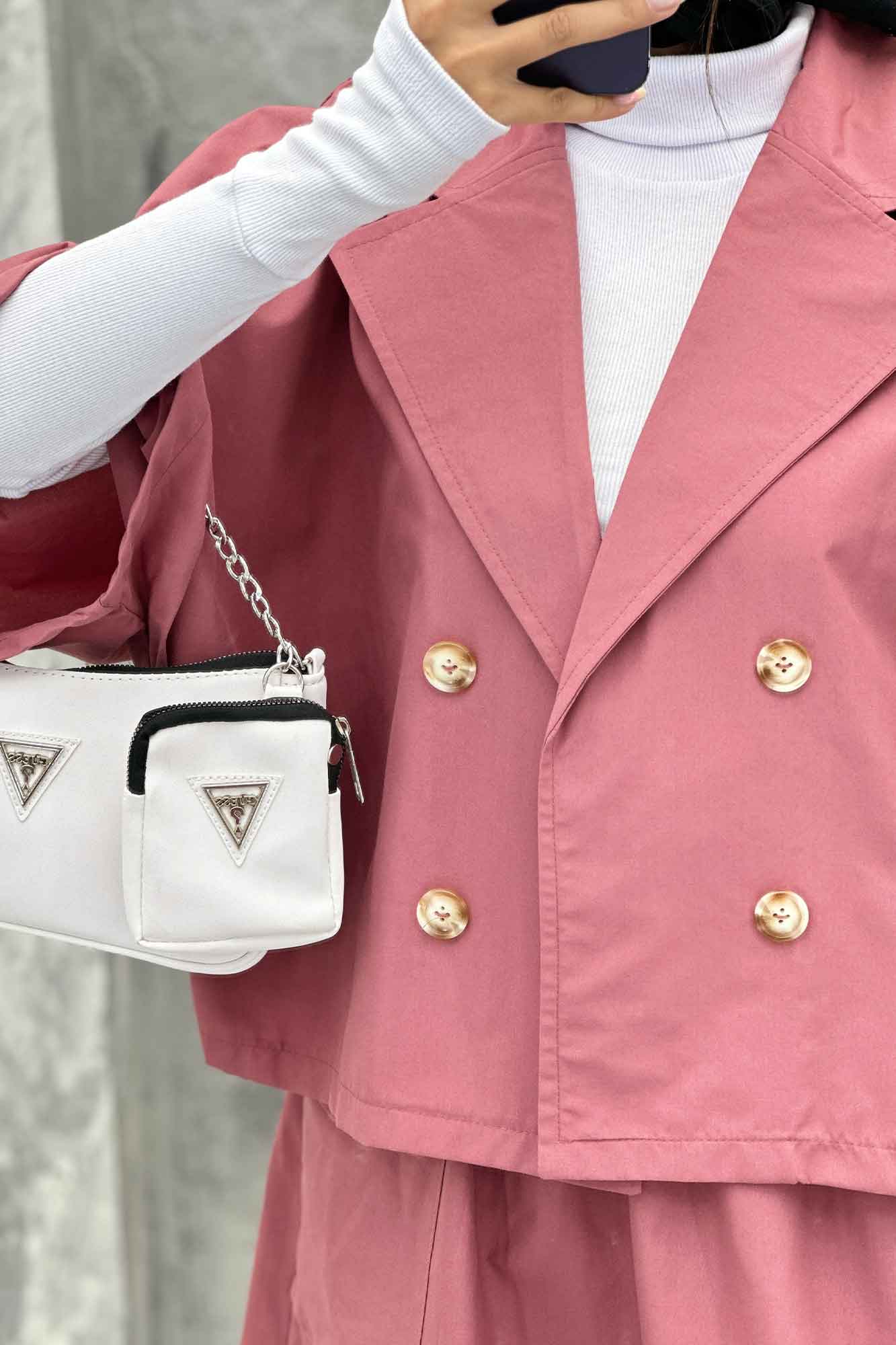 ست کت و دامن داکرون خفاشی آستین گت EDGAR