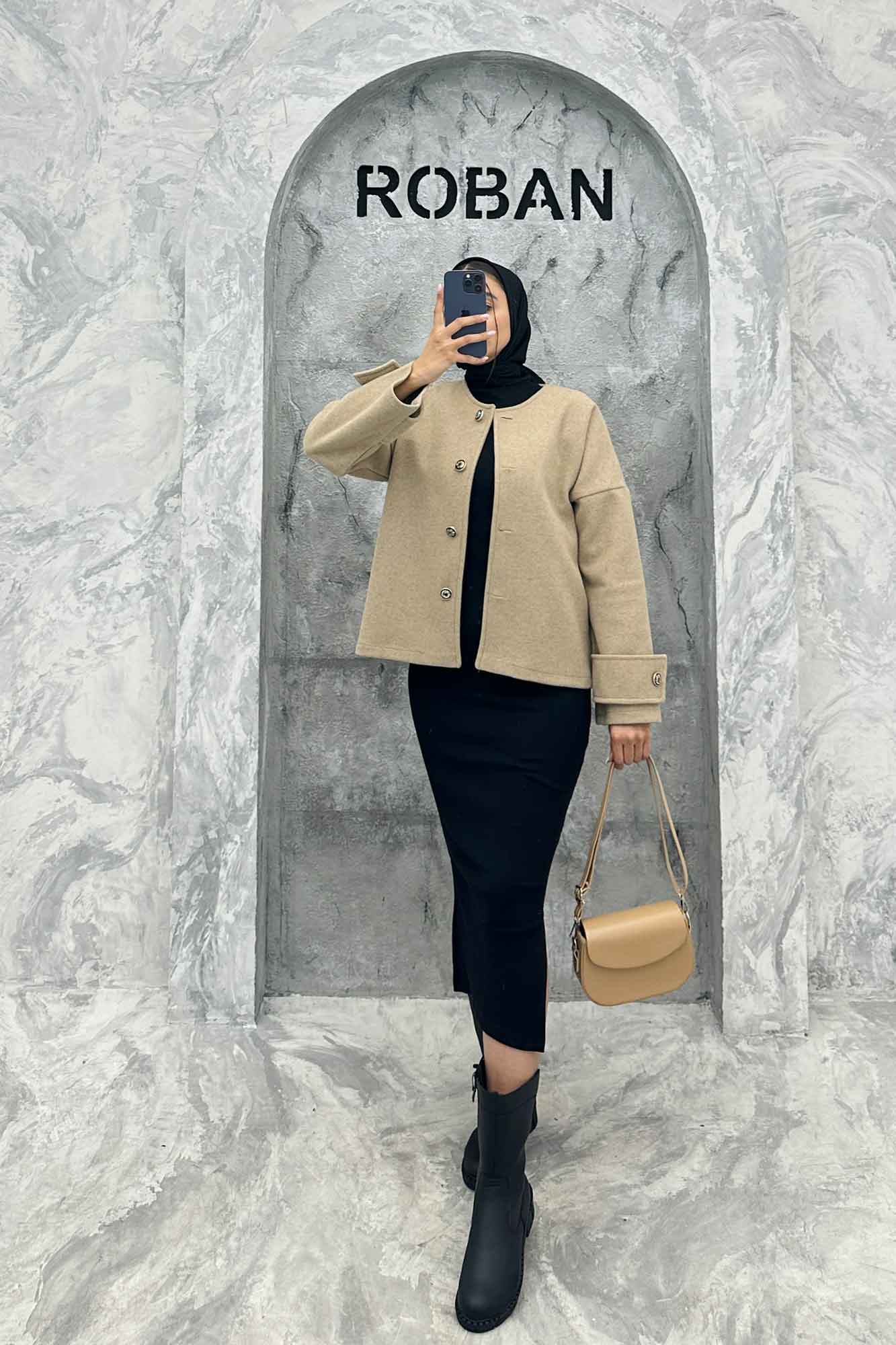 کت یقه گرد فوتر VIVIANNE