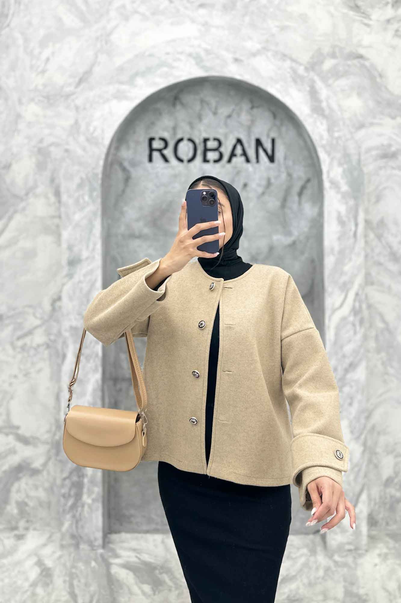 کت یقه گرد فوتر VIVIANNE