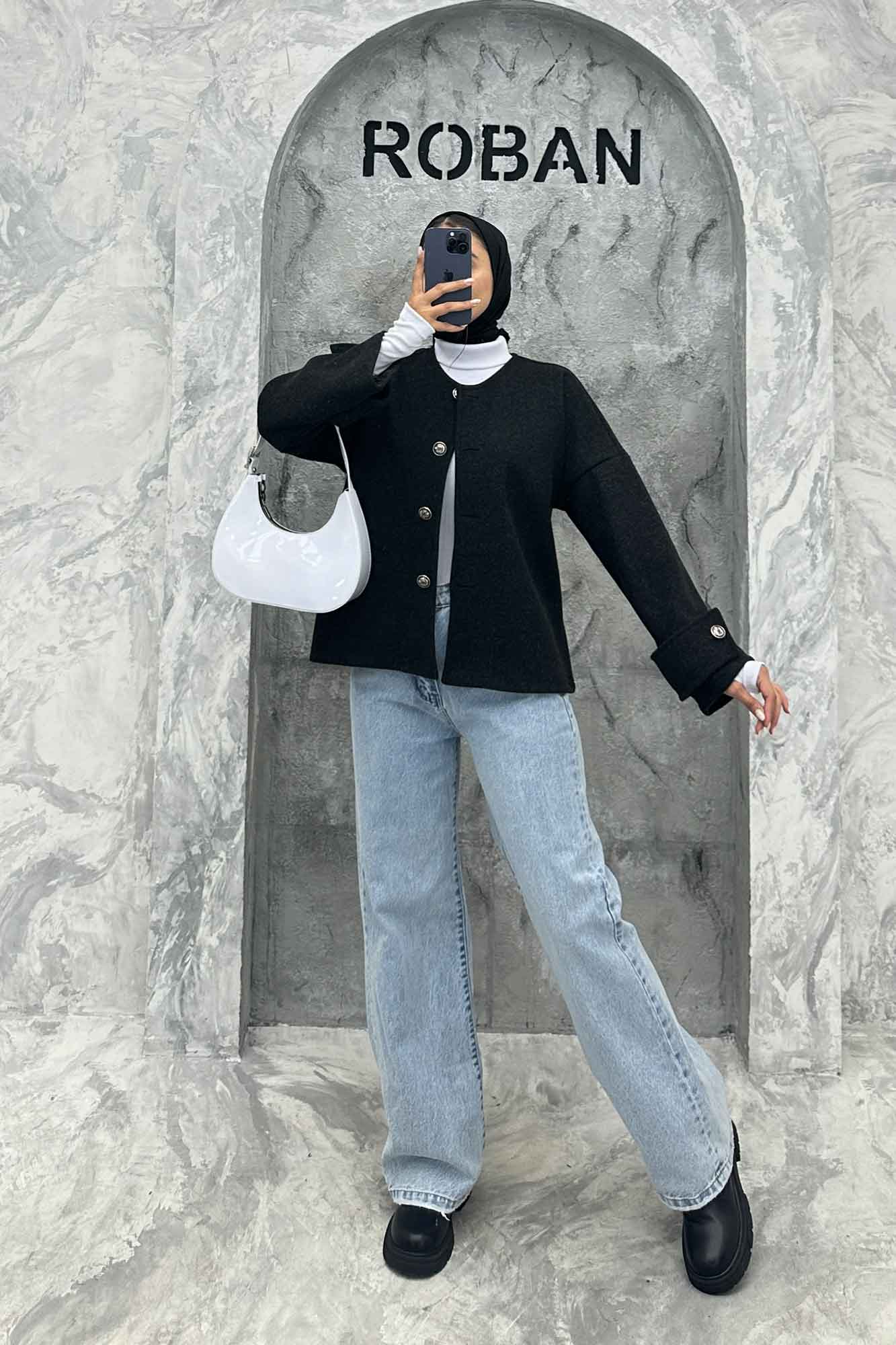 کت یقه گرد فوتر VIVIANNE