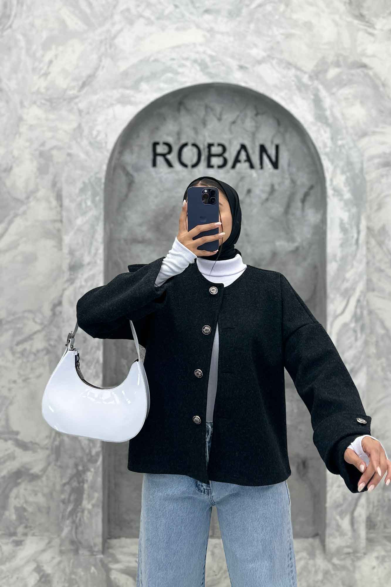 کت یقه گرد فوتر VIVIANNE