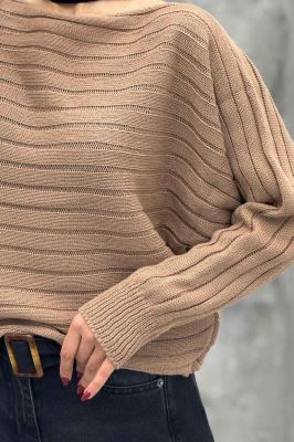 کراپ بافت راه راه آستین دار