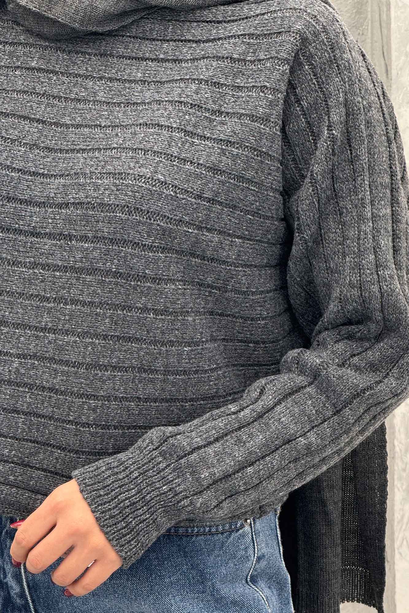 کراپ بافت راه راه آستین دار