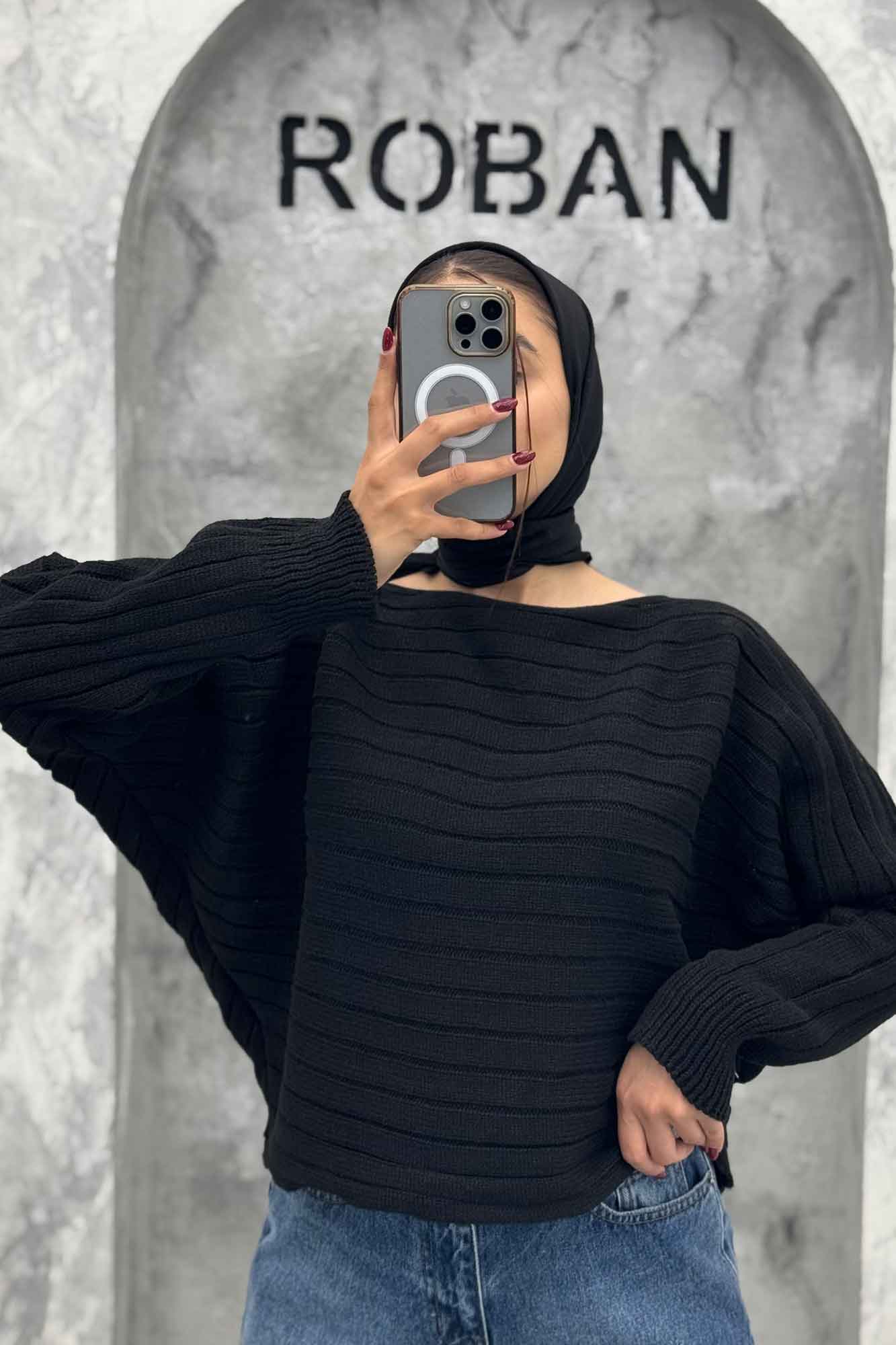 کراپ بافت راه راه آستین دار